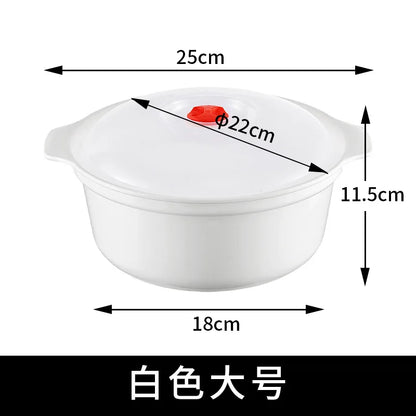 Microwave Oven Special Box Heated Soup Pot Rice Steamed Hot Steamed Buns with Lid Eco-friendly Food Grade Kitchen Tool