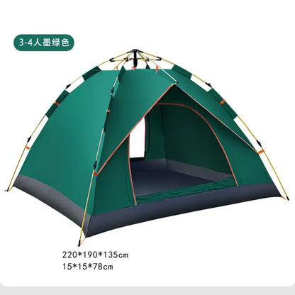 Outdoor Tent For 3-4 People Sun And Rain Protection Camping Equipment Portable No Need To Build