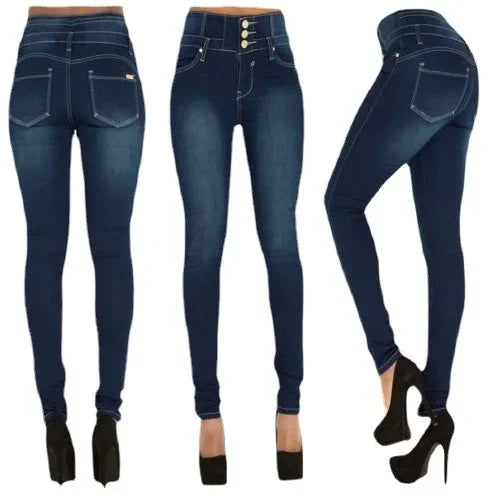 Pencil Pant Jeans Women Denim Long Flare Pants Slim Fit High Waist Sexy Hip Wrap Sheath Straight Trousers Elegant Splice