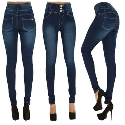 Pencil Pant Jeans Women Denim Long Flare Pants Slim Fit High Waist Sexy Hip Wrap Sheath Straight Trousers Elegant Splice