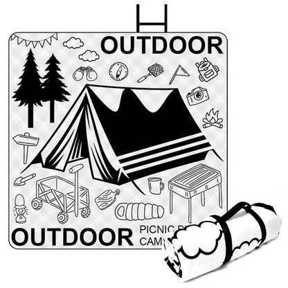 Camping Portables Picnic Mat Lawn Mat Thickened Moisture-Proof Outdoor Camping Mat Aluminum Film Base Machine Washable