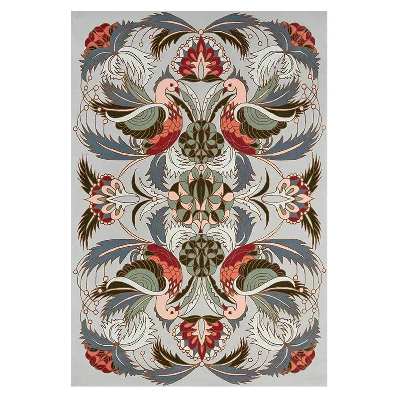 Light Luxury Cloakroom Carpet Home Non-slip Mat Large Area Bedroom Decor Washable Rug European Retro Carpets for Living Room