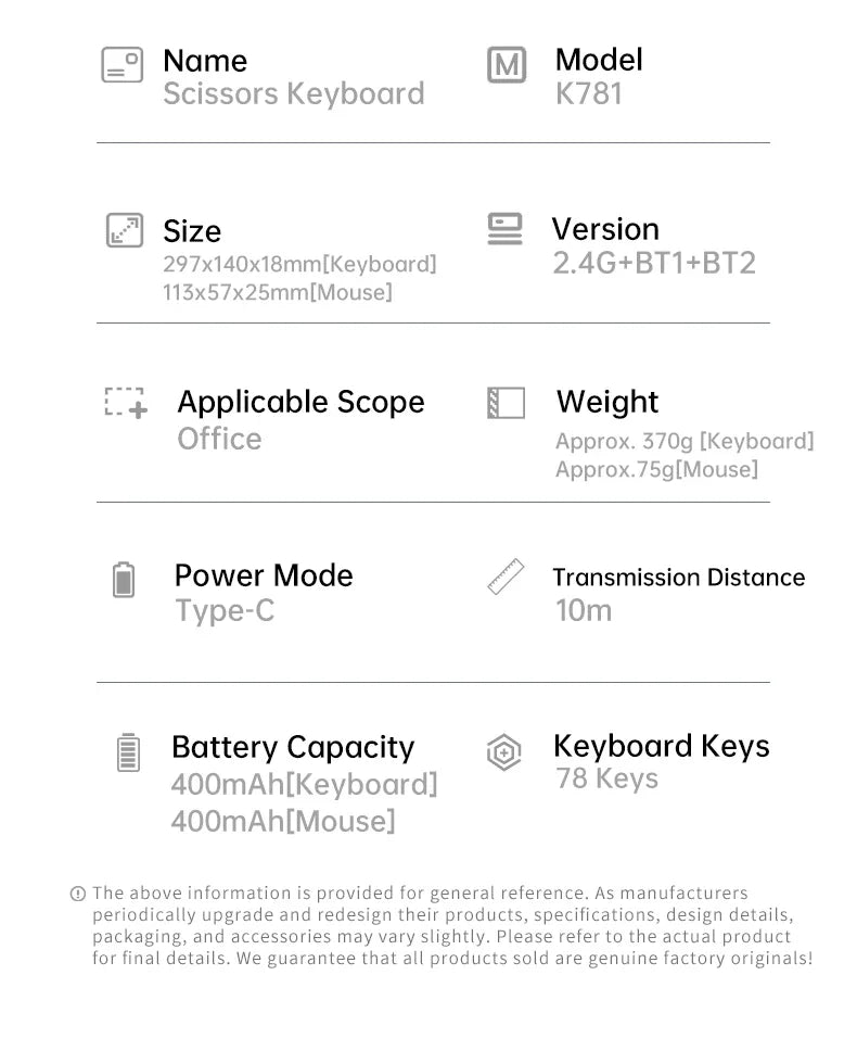 Bluetooth Wireless Keyboard Mouse Set Laptop Silent Button Charging Portable Mini Wireless Keyboard Office Typing