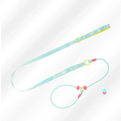 Double Handle Pet Dog Training Round Rope Light Weight Nylon P Chain Adjustable for Small Medium Dogs Walking Leash Pet Supplies