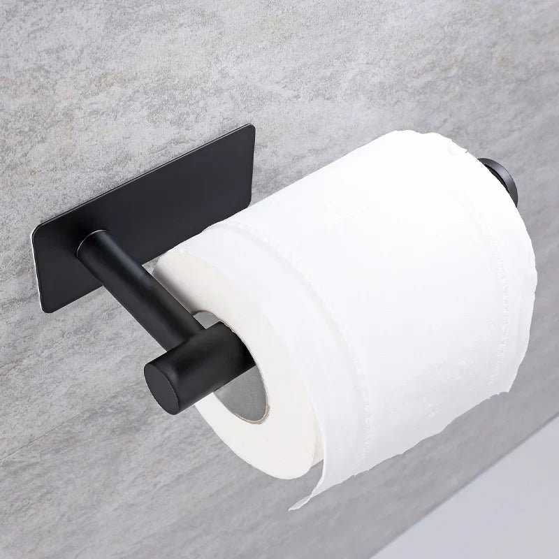 5-Piece Bathroom Hardware Set – Wall-Mounted Accessories Including Towel Bar, Hooks, and Toilet Paper Holder