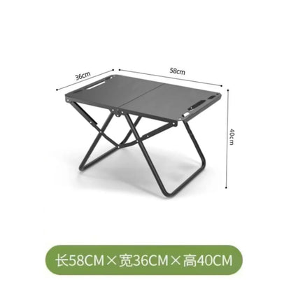 Portable Folding Camping Table,Stainless Steel Outdoor Dining Table,Compact Design for Camping,Beach, BBQ,and Hiking