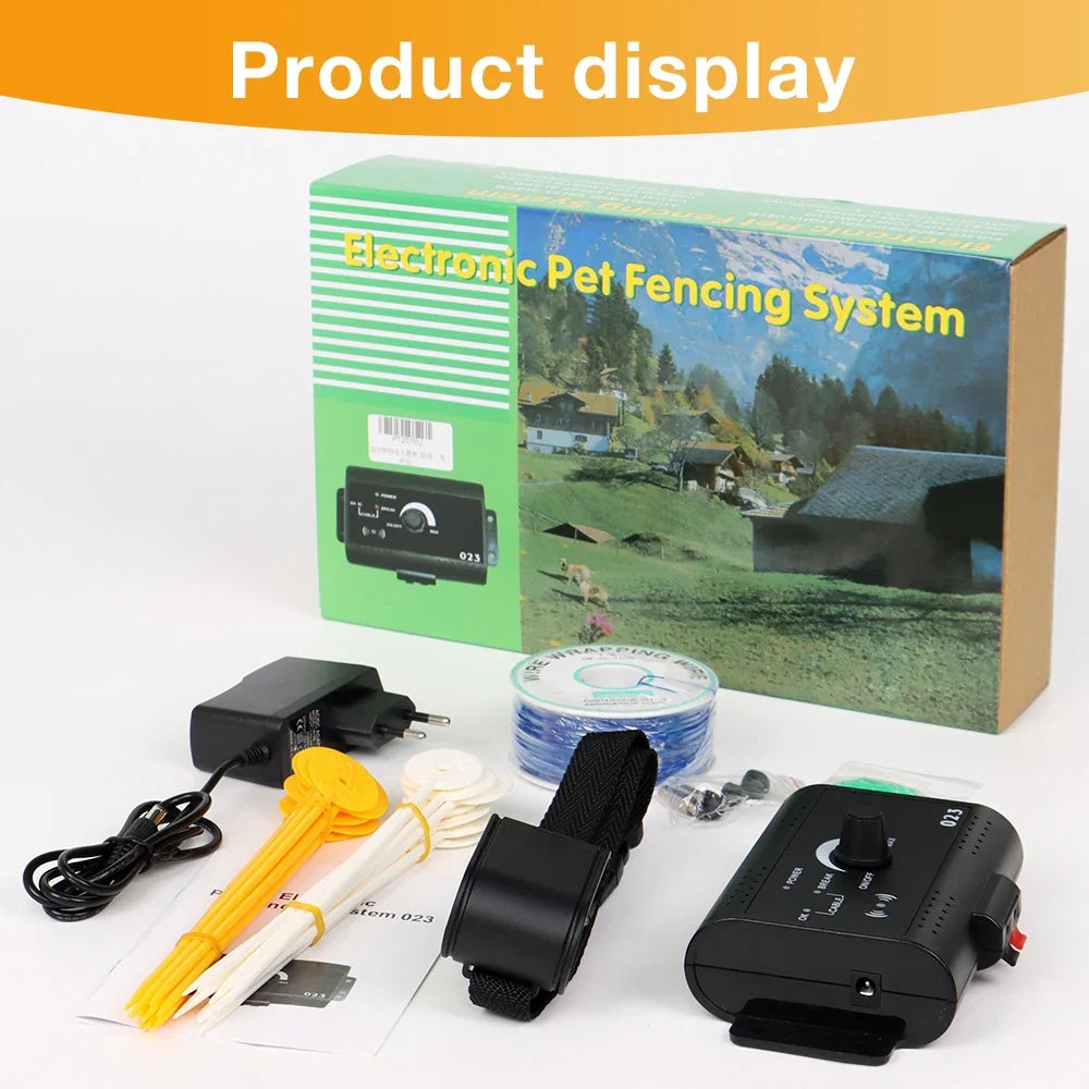 Invisible Wireless Electric Dog Fence System Remote Control Electronic Dog Fence Pet Training Collar Transmitter Collar Set