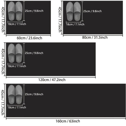 Long imitation woven kitchen floor mats diatom mud printed non-slip mats bathroom absorbent mats door mats restaurant mats
