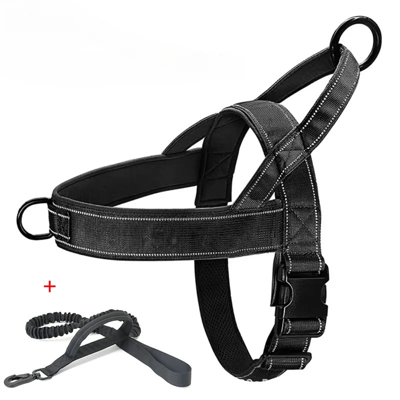 Dog Tactical Vest Nylon Outdoor Water-Repellent Dog Clothing Large and Medium-sized Dog Training Vest Harness Traction