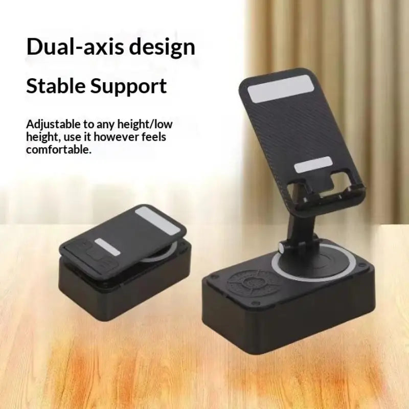 Mini Portable Bluetooth Speaker With Phone Holder, RGB Lights, Super Bass & 10H Playtime For Travel