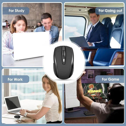 Bluetooth 5.2 Mouse 2.4G Wireless Mouse Dual-Mode Silent Mouse Rechargeable Gaming Mouse 800/1200/1600DPI For PC Computer Laptop
