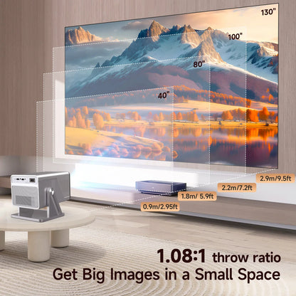 Magcubic 8K Support HD 1080P 1000ANSI X7 Projector With 5W Speaker Android 14 WiFi6 BT5.4 Outdoor Video Home Theater Projector