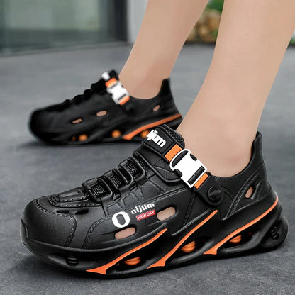 Men's Outdoor Sandals Sport Slippers Beach Slides Breathable Clogs Men Casual Garden Shoes Non-slip Hiking Men Outdoor Sandals