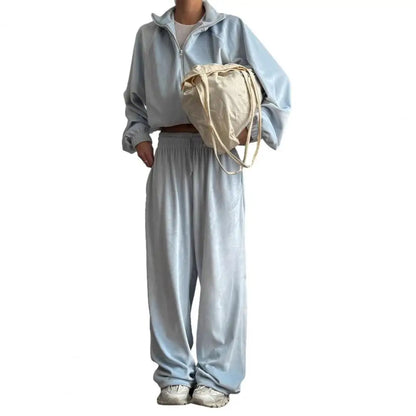 Casual Pants Suit 2026 Spring Autumn Cardigan Sweatshirts Sports Women Fashion Street Long-sleeved Jacket Trousers Two-piece Set