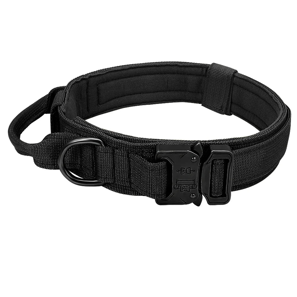 Military Tactical Dog Collar Nylon Dogs Collars Durable Pet Training Necklace Adjustable For Medium Large Dogs French Bulldog