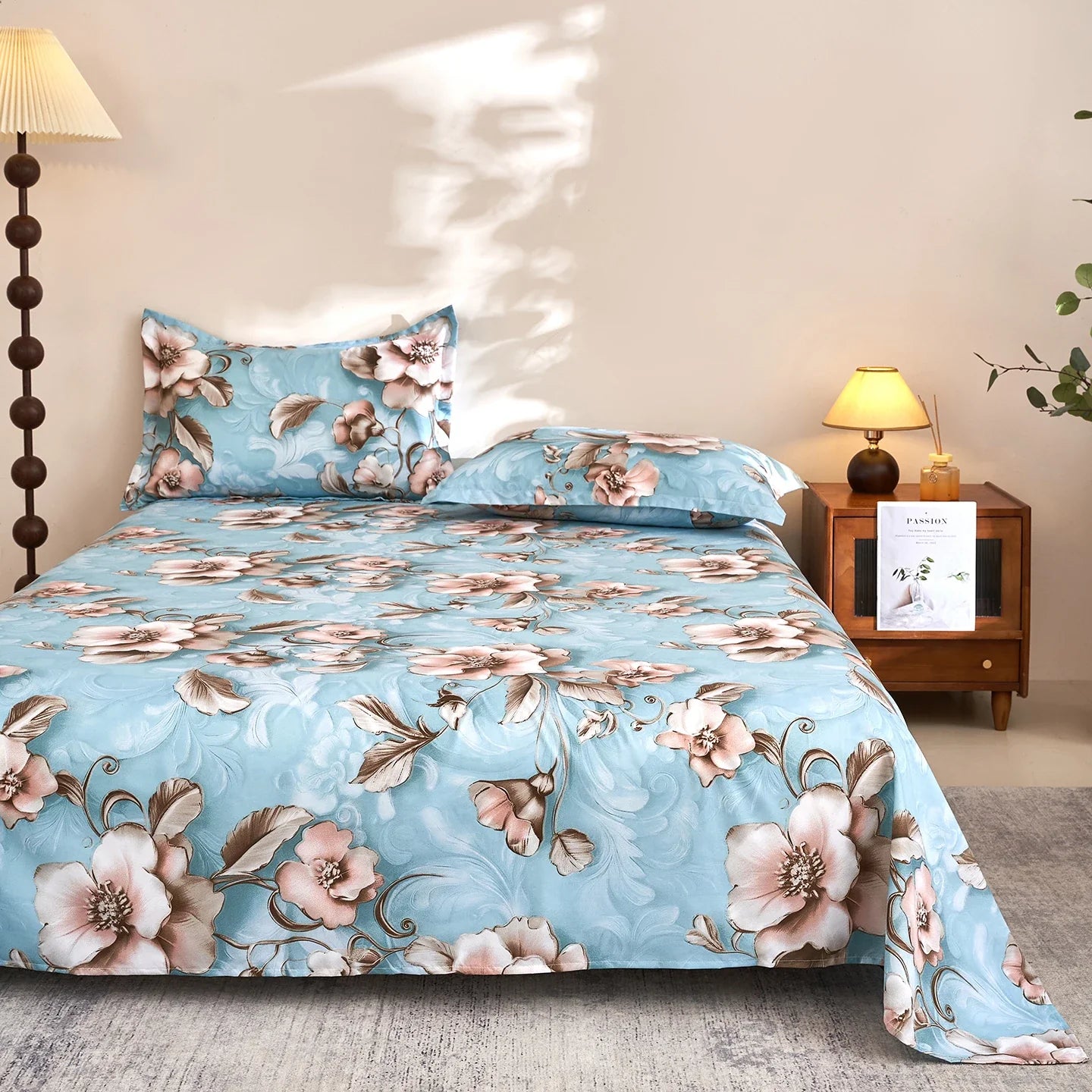 1 Piece of Printed Bed Sheet. Single Bed. Double Bed. Comfortable
