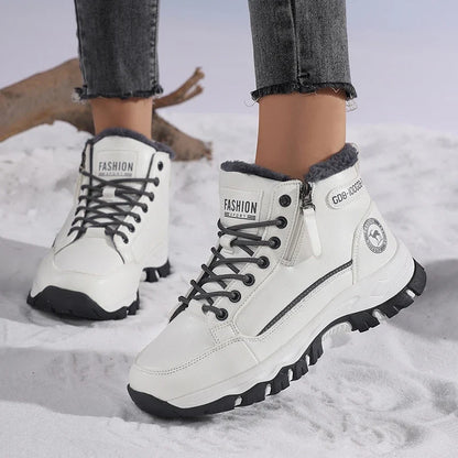 TUINANLE Women Shoes Winter Plush Keep Warm Platform Snow Shoes Female Non Slip Outdoor Waterproof Walking Sneakers Zapatillas