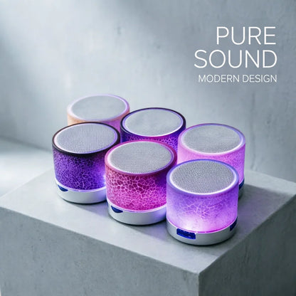 Mini Bluetooth Speaker Wireless Loudspeaker Crack LED SD Card USB Subwoofer Portable MP3 Music Sound Column for PC Mobile Phone