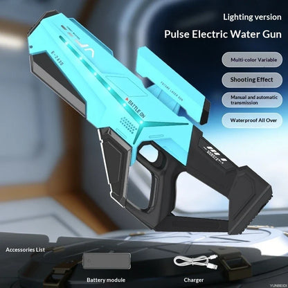 Electric LED Water Gun Automatic Water Suction Large-capacity Continuous Water Spray Summer Game Interaction Children's Gift