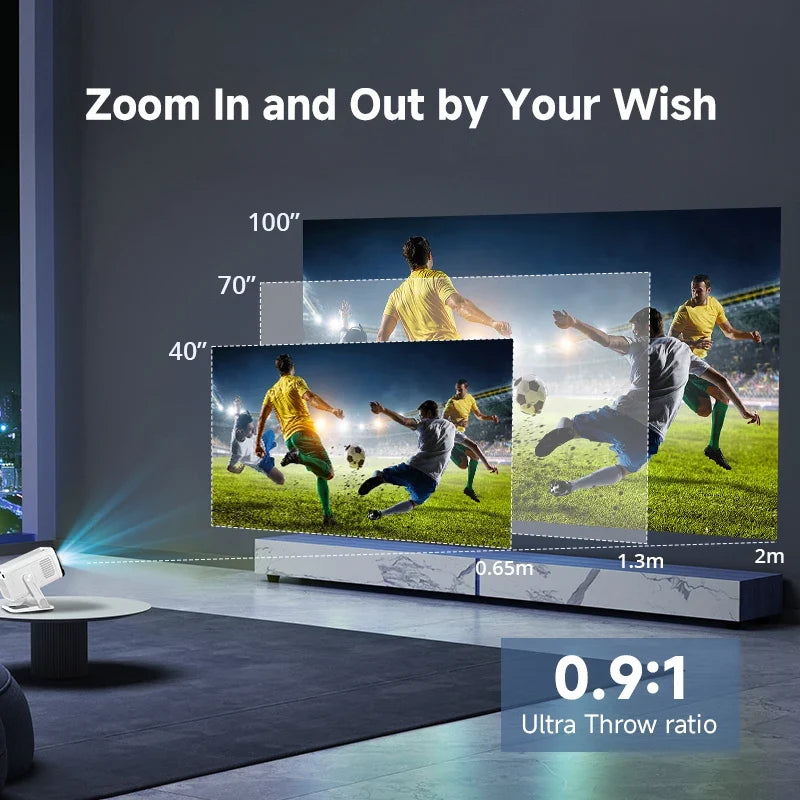 KIXIN Android 14 Projector 4K Netflix Official HD Projector 290ANSI WiF6 BT5.4 Keystone Smart Android TV Home Cinema projetor 4K