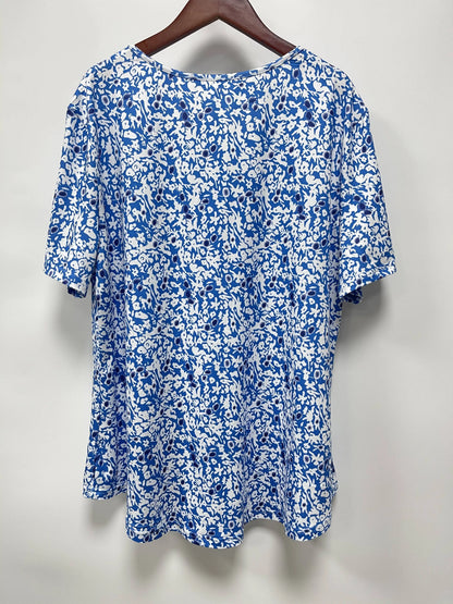 Plus-size spring-summer short-sleeved T-shirt with randomly printed buttons