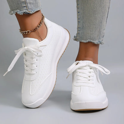 Spring new women's sports shoes, fashionable, breathable, lightweight, non-slip, wear-resistant, casual sports shoes, flat shoes