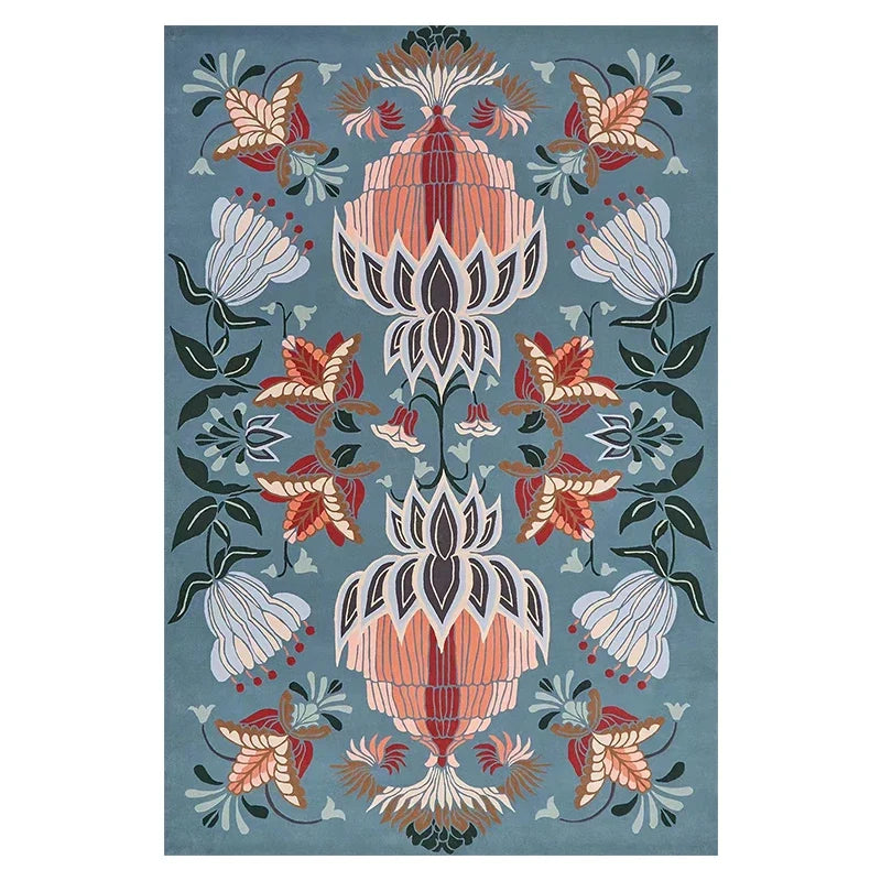 Light Luxury Cloakroom Carpet Home Non-slip Mat Large Area Bedroom Decor Washable Rug European Retro Carpets for Living Room