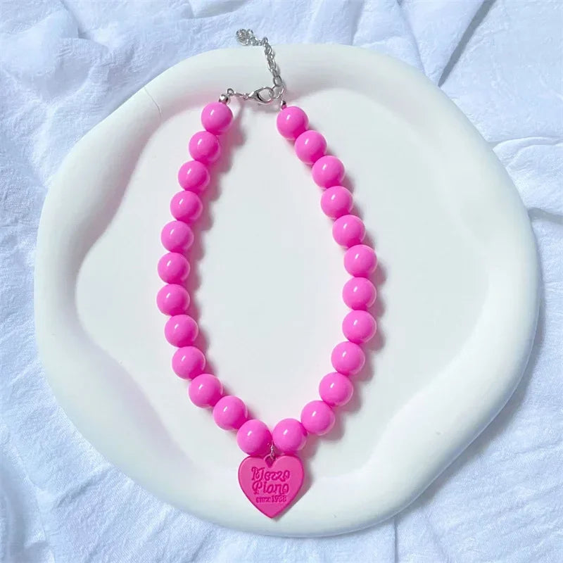 Princess Heart Pendant Pet Pearl Collar Dog Necklace Cat Jewelry Collar Puppy Accessories Dog Chain Chihuahua Wedding Jewelry