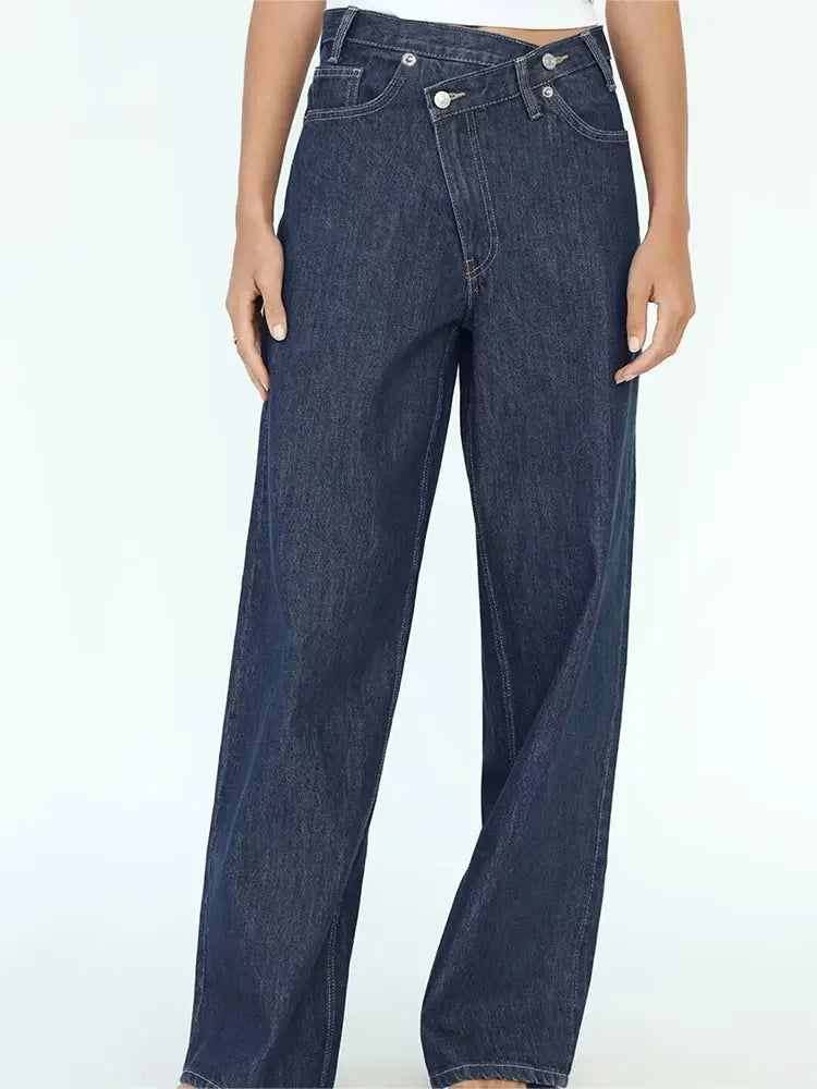 HH 2025 Summer Women's Fashionable Straight Jeans High Waist Vintage Zipper Women's Casual Jeans Commuting Streetwear Y2K