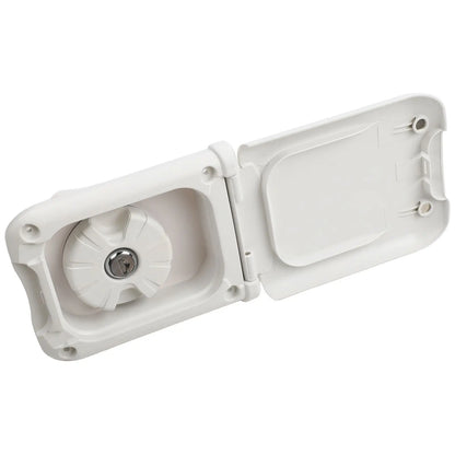 Camping Water Supply White RV Water Fill Outdoor Construction Outdoor Use Robust Material Construction Secure Access Mechanism