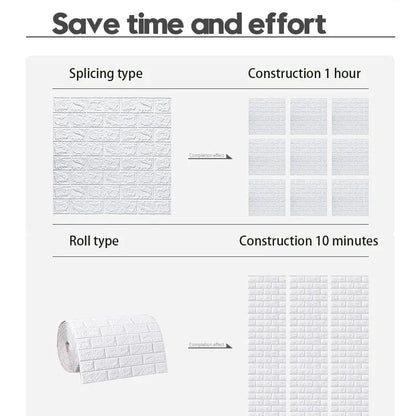 3D Foam Brick Wall Panels Stickers Self Adhesive Waterproof Living Room Wallpaper Wall Decal Home Decor Wallcovering TV Backdrop