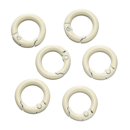 5Pcs Colorful  O Ring Spring Clasp Openable Round Carabiner Keychain Clips Hook Dog Chain DIY Jewelry Buckle Connector