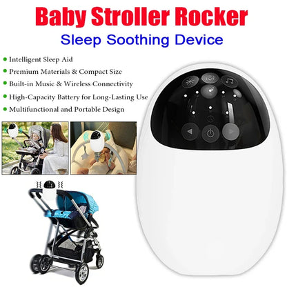 Baby Stroller Rocker Sleep Soothing Device with Night Light Multi-functional Bluetooth Sleep Aid Vibrating With Soothing Music