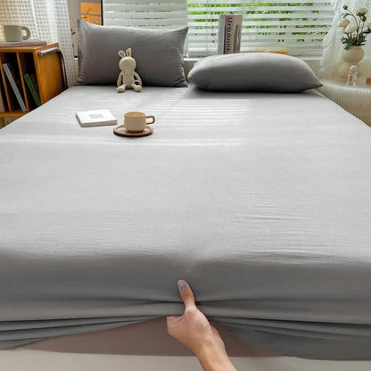 100% Cotton Fitted Bed Sheet with 360 Elastic Band Bedsheet Bedspread