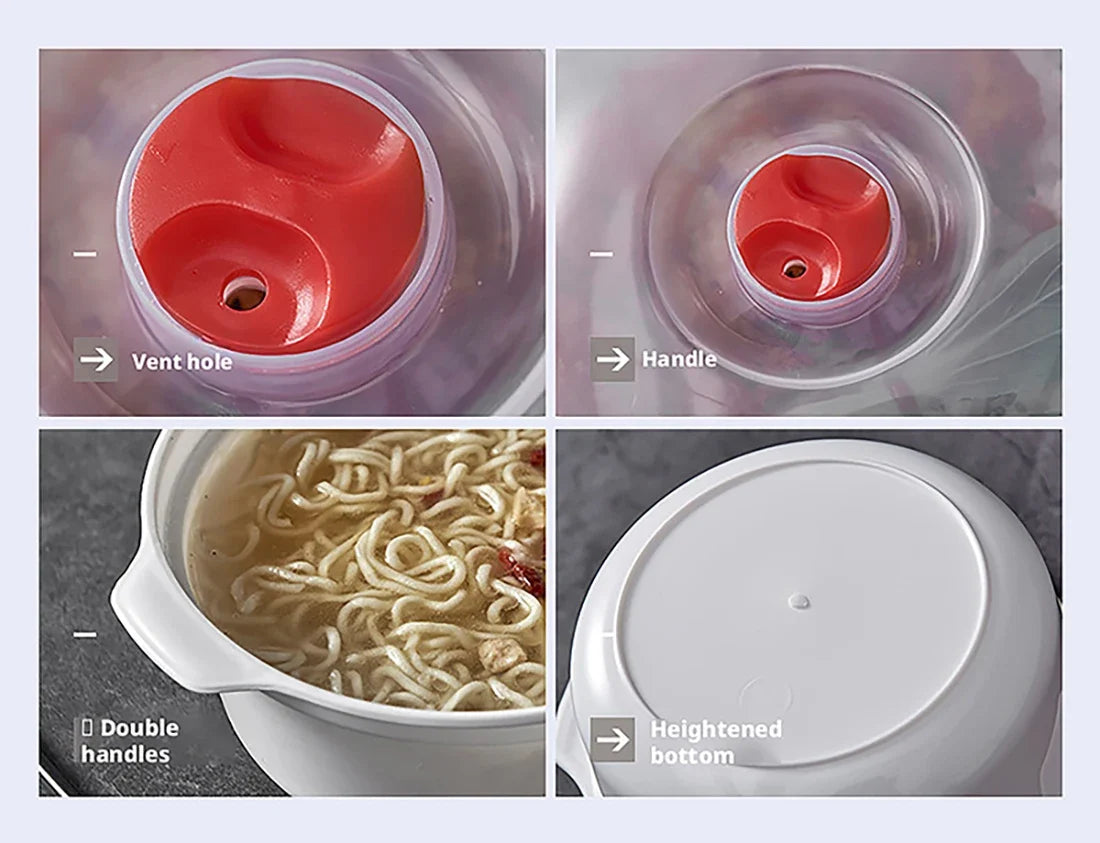 Microwave Oven Special Box Heated Soup Pot Rice Steamed Hot Steamed Buns with Lid Eco-friendly Food Grade Kitchen Tool