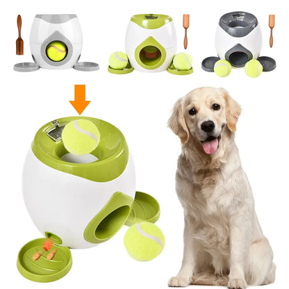 Automatic Dog Ball Launcher Dog Tennis Food Reward Machine Dog Tennis Ball Machine Slow Feeder for Small and Medium Dogs Feeder