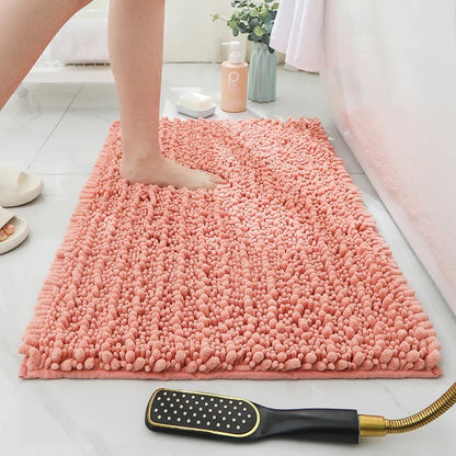 1 Piece Bathroom Carpet Bath Mat, Non-Slip Super Thick Lotus Pine Soft