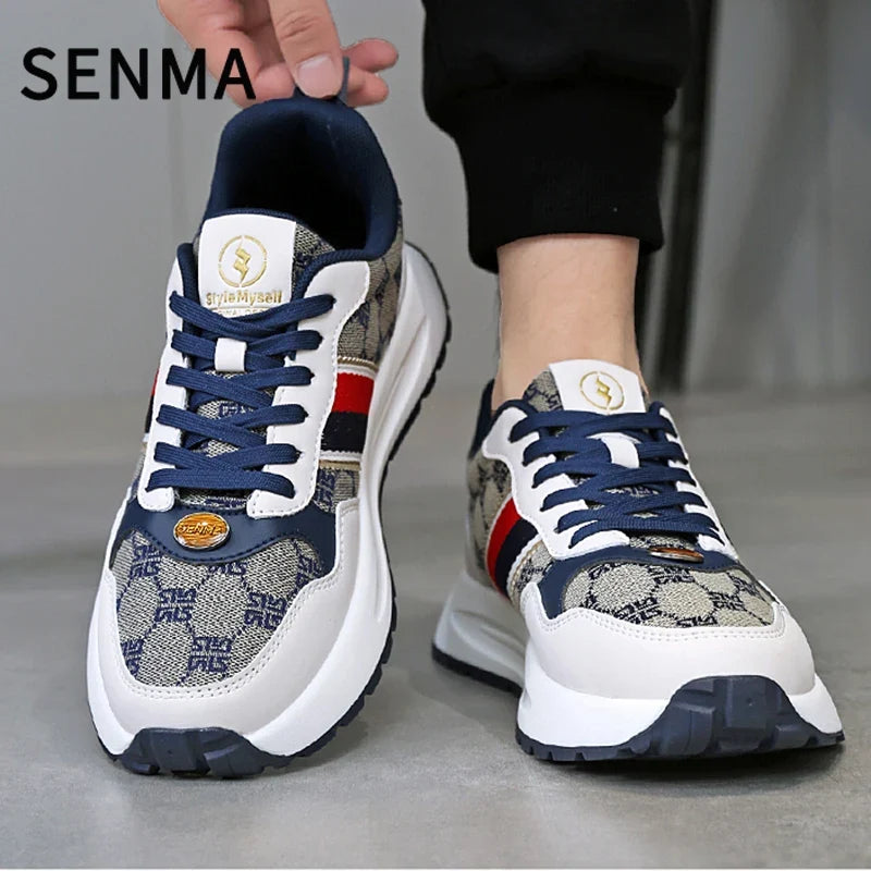SENMA  Luxury Men's Shoes Men Casual Shoes Men's Skateboard Shoes Retro Platform Sneakers Unisex Women's Sports Shoes Sneakers