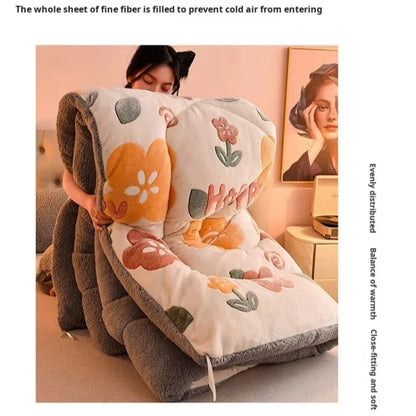 Lamb Fleece Blanket Winter Comforter Thickened Quilts Double-sided Velvet Warm Quilt Single Double Dormitory Milk Fleece Core