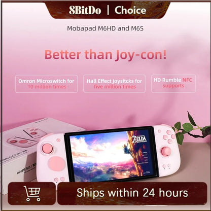 MOBAPAD Gamepad  M6/M6 HD Gemini 2 Game Controller,Joypad with Hall Joystick Left Right Handle Grip Console for Switch NS OLED