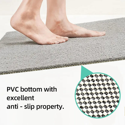 Non-slip Hollow Bath Mat, Foot Massage Shower Mat, Quick-drying Bathtub Mat for Bathroom, Hotel & Floor, Grey