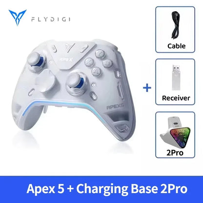 Flydigi Controller Gamepad Wireless Gamepad for PC /Switch/Phone/TV/Tablet Computer,Charging Dock with Cool RGB Screen