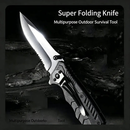 Outdoor portable folding knife - Multi-purpose high-hardness stainless steel wilderness survival knife