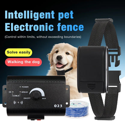 1.2 Acres Electronic Pet Fence System Adjustable Control Range Dog Fencing Dog Training Collar Electric Dog Sound Shocked Collar
