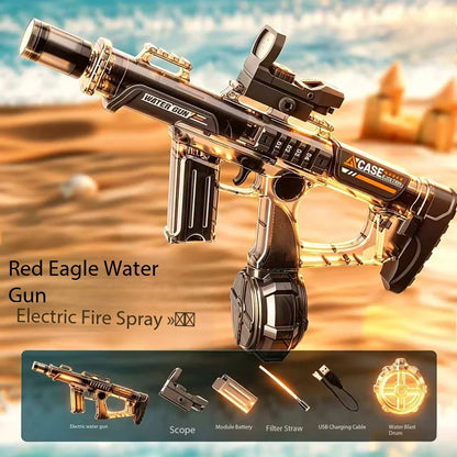 Electric Water Guns For Adults Powerful Squirt Water Large Capacity Automatic Continuous Water Gun Summer Outdoor Toys for Kid