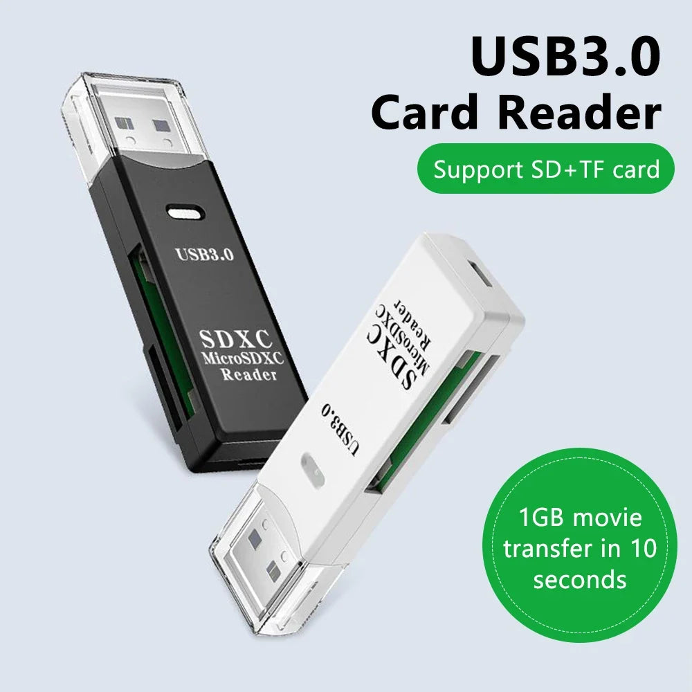 2 in 1 USB 3.0 Card Reader Micro TF Sd Card Reader Usb Adapter High