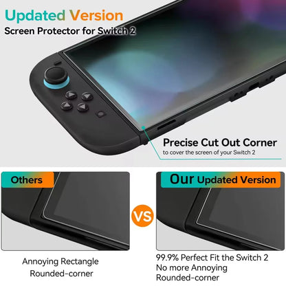 1-3Pcs Easy Installation Screen Protector for Switch 2 Game Console Protect HD Tempered Glass for Switch Oled Films