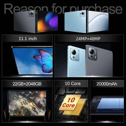 2025 Global Original MI Tablet Pad 7 Ultra 11 inch Android 15 24GB+2TB 20000mAh 5G Dual SIM Card WiFi GPS HD 4K Mi AndroidTablet