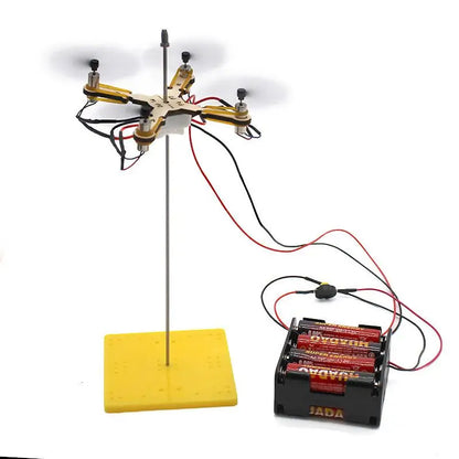 4-Leaf DIY Drone Model Set: Technology Physics Teaching Tool, Children's Science Toy, Helicopter Puzzle Game