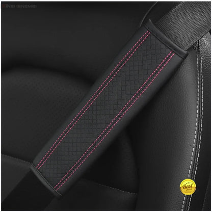 Car accessories seat belt PU Leather Safety Belt Shoulder Cover Breathable Protection Seat Belt Padding Pad Auto Interior Access